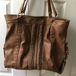 Tan leather purse